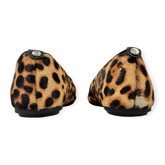 Taryn Rose | 9B | Faye Leopard Print Calf Hair Pointed Toe Slip On Loafer Flats - Picture 8 of 9